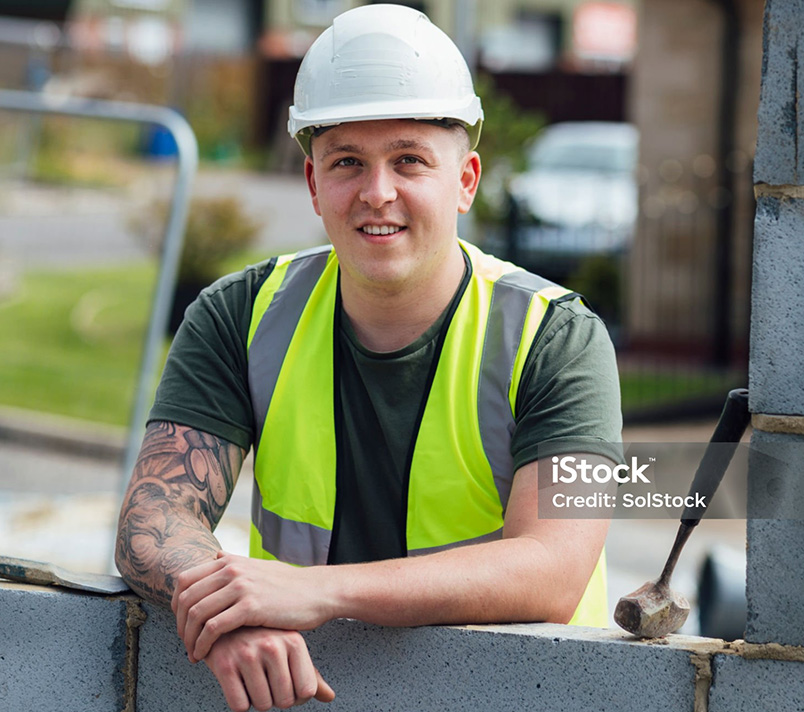 man in hi vis