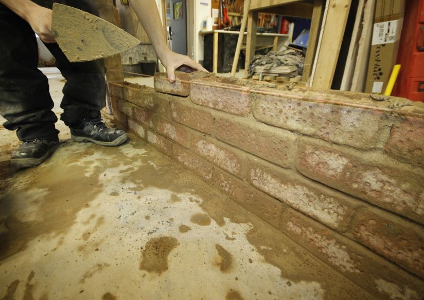 man plastering